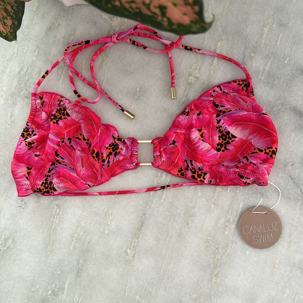 CANALUZ SWIM Playa Bandeau Top in Tropic Jag